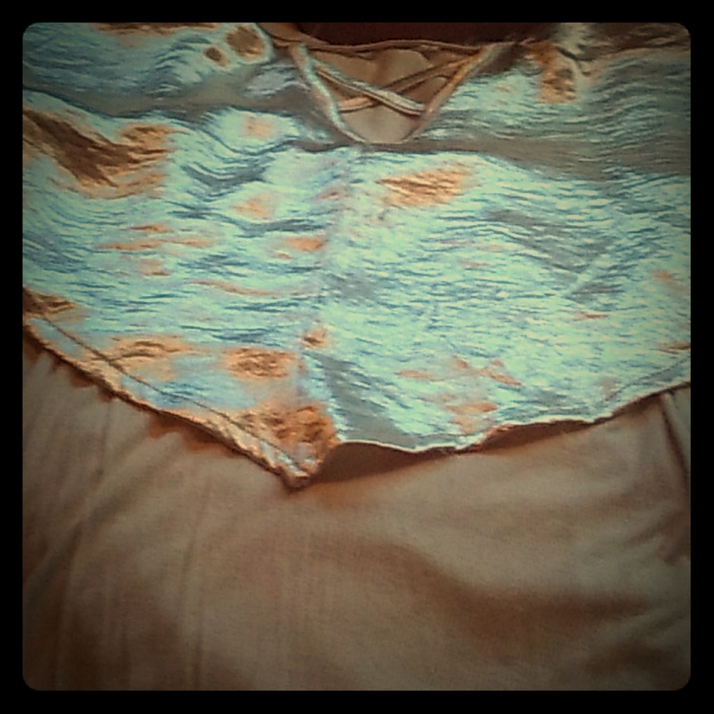Gold crop top